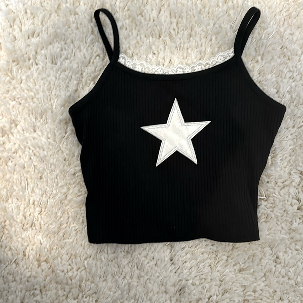 Black and White Star top